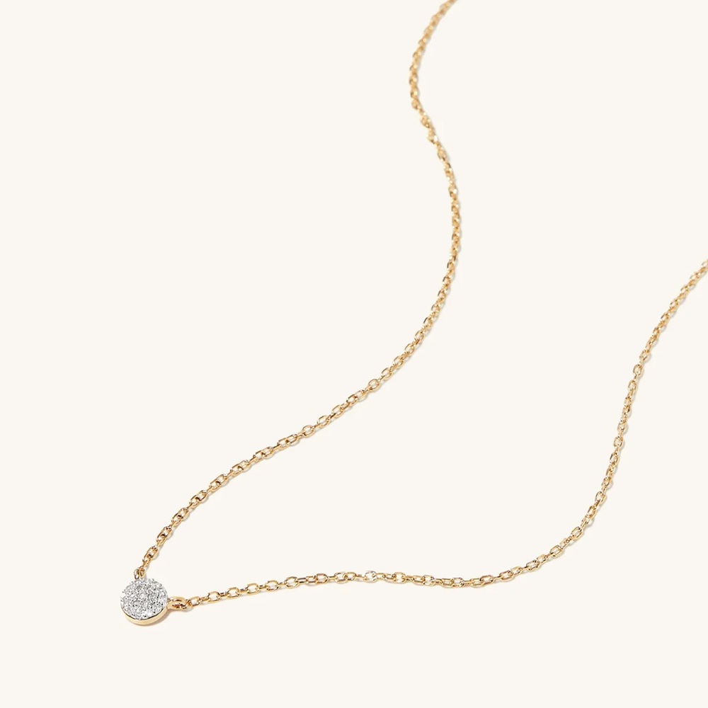 Mejuri Pavé Diamond Round Necklace